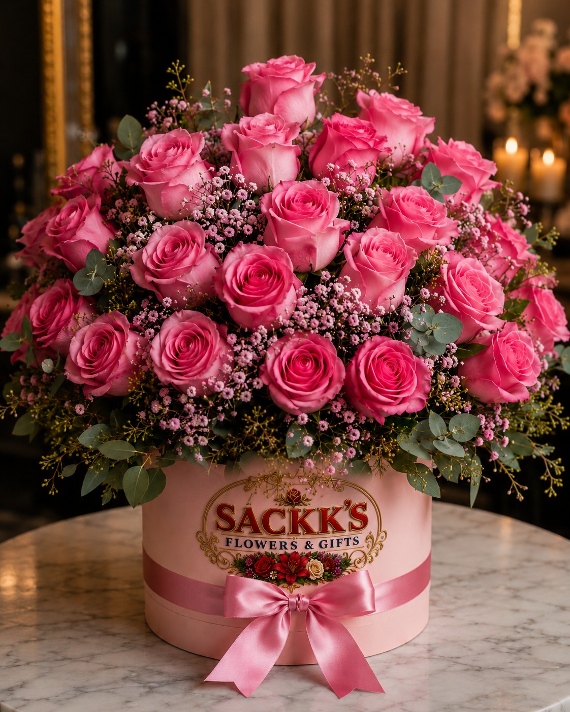 Floral arrangement for quinceañeras